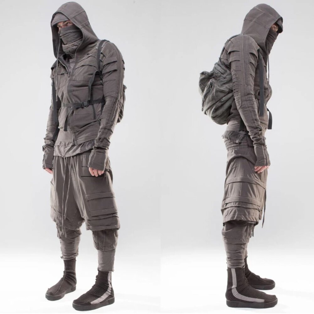 DEMOBAZA MEN S18 REUNION Hoodie Fit Portal Gray Distressed Jacket M - Picture 5 of 16